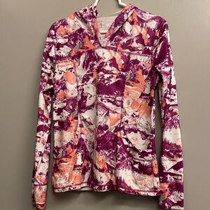 Reel Legends Women's Vibrant Print Hoodie - Purple and Orange